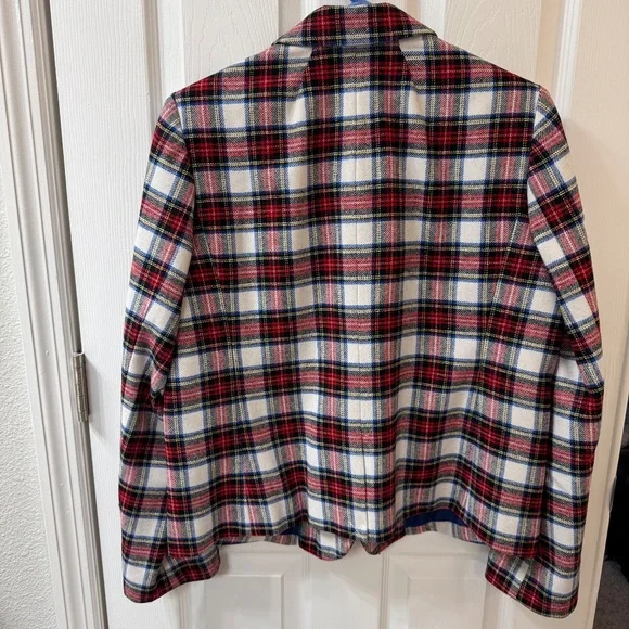 J.Crew Factory Plaid Wool-Blend Blazer – Size 16 - Picture 2 of 5